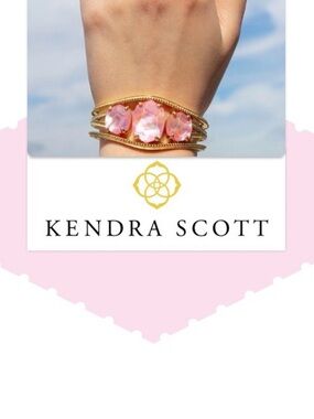 NWT [Kendra Scott] Daphne Statement Gold Cuff Bracelet, Pink Iridescent Abalone
